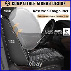 Car Front&Rear For TOYOTA Tundra Crew Cab 4-Door 2008-2024 Seat Cover Pu Leather