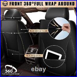 Car Front&Rear For TOYOTA Tundra Crew Cab 4-Door 2008-2024 Seat Cover Pu Leather