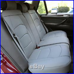 Car SUV Truck Leatherette Seat Cushion Covers Rear Bench Cover Gray