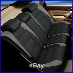 Car SUV Truck PU Leather Seat Cushion Covers Rear Bench Cover Gray