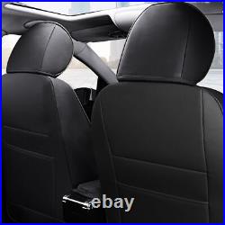 Car Seat Cover Faux Leather Black Custom 5-Seat Fit For Dodge Challenger 2015