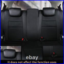Car Seat Cover Faux Leather Black Custom 5-Seat Fit For Dodge Challenger 2015