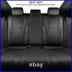Car Seat Cover Faux Leather Black Custom 5-Seat Fit For Honda Accord 2023-2024