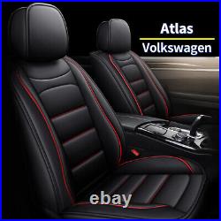 Car Seat Cover Front+Rear Row PU Leather Full Set For Volkswagen Atlas 2018-2021