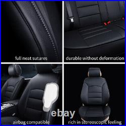 Car Seat Cover Full Set PU Leather 5-Seats Cushion Fit Mitsubishi Outlander