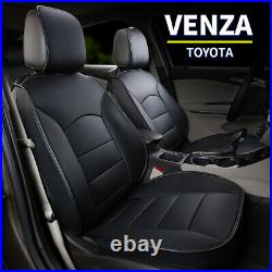 Car Seat Cover Full Set PU Leather 5-Seats Fit Toyota Venza Front& Rear 09-15
