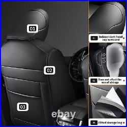 Car Seat Cover PU Leather Black Custom 5-Seat For Subaru Crosstrek XV 2018-2024
