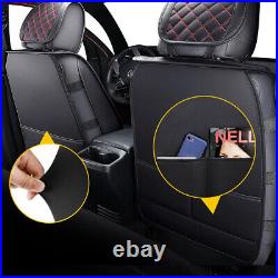 Car Seat Cover PU Leather Full Set Fits 2007-2023 Toyota Tacoma Crew Cab 4-Door