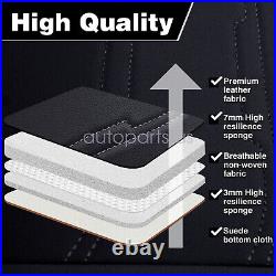 Car Seat Cover Quilted Leather Auto 5-Seat Cushion Beige For Toyota RAV4 2019-23