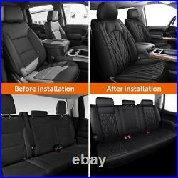 Car Seat Covers 5-Seat For Chevy Silverado/GMC Sierra 1500 2500/3500HD 2019-2026
