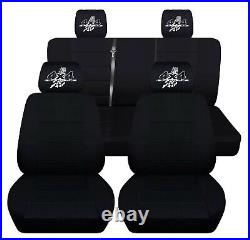 Car Seat Covers Fits 2007-2012 Jeep Wrangler 4x4 Embroidered Jeep Seat Covers