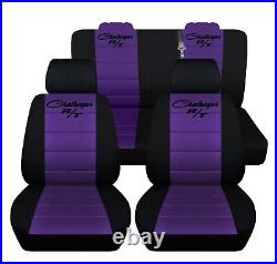 Car Seat Covers Fits 2011-2019 Dodge Challenger Black Purple Personalized 4 you