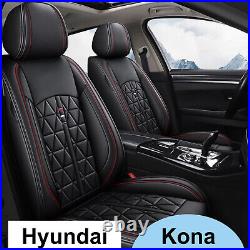 Car Seat Covers Front & Rear Full Set For Hyundai Kona 2018-2024 Fuax Leather