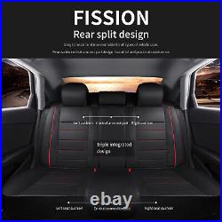 Car Seat Covers Front&Rear Full Set Leather Waterproof for GMC Canyon 2014-2021