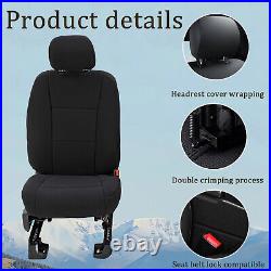 Car Seat Covers Full Set PU Leather 5-Seats Fit for Ford F-150 2015-2024 Black