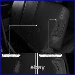 Car Seat Covers Full Set PU Leather 7-Seats Fit for Toyota Highlander 2020-2023