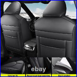 Car Seat Covers Full Set PU Leather 8-Seats Fit for Toyota Highlander 2015-2023