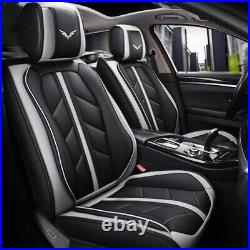 Car Seat Covers Full Set for Infiniti FX EX JX QX Q Class 5-Seat PU Leather Gray