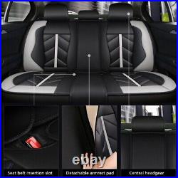 Car Seat Covers Full Set for Infiniti FX EX JX QX Q Class 5-Seat PU Leather Gray