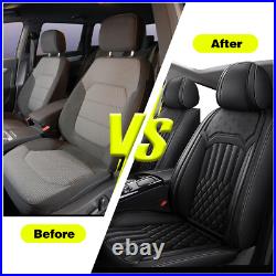 Car Seat Covers PU Leather Front+ Rear Protector For Honda HR-V 2016-2025 Black