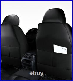 Car Seat Covers PU Leather Front Rear Seat Cushion Bench Protector Universal USA