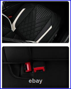 Car Seat Covers PU Leather Front Rear Seat Cushion Bench Protector Universal USA