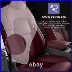 Car Seat Covers Pad Full Set PU Leather 5-Seats Fit for 2017-2023 Tesla Model 3
