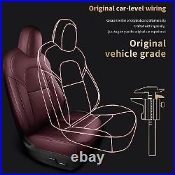 Car Seat Covers Pad Full Set PU Leather 5-Seats Fit for 2017-2023 Tesla Model 3