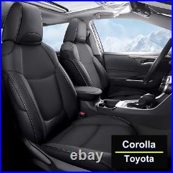Car Seat Covers Set 5-Seats Leather Waterproof For Toyota Corolla L LE 2014-2019