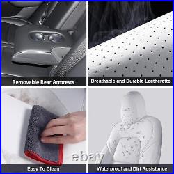 Car Seat Covers Set 5-Seats Waterproof Fits For Tesla Model 3 2024-2025 White
