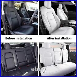 Car Seat Covers Set 5-Seats Waterproof Fits For Tesla Model 3 2024-2025 White