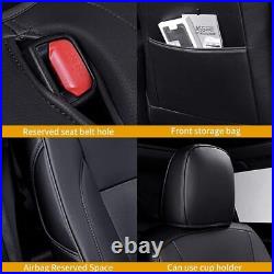 Car Seat Covers Set 8-Seats Leather Waterproof For Toyota Highlander 2014-2019
