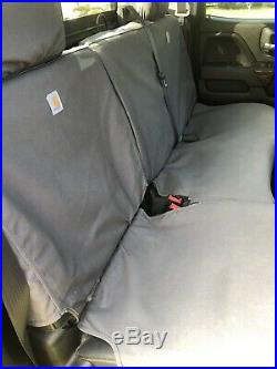 Carharrt Back Row Bench 60/40 Split Seat Cover for 2015 GMC DoubleCab Truck Grey