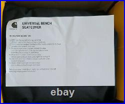 Carhartt Universal Cordura Bench Full Seat Cover Rain Defender Black TORN BOX