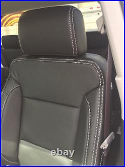 Chevy Silverado Lt Crew Cab Black Katzkin Leather Seat Replacement Covers