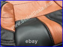 Chevy Silverado Lt Crew Cab Custom Katzkin Leather Seat Covers Black & Mahogany
