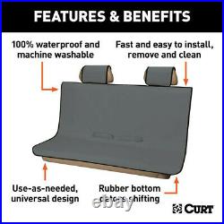 Curt Seat Cover Seat Defender 58in x 55in Removable Waterproof Gray Bench
