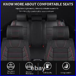 Custom Car Seat Cover For Honda 5-Seat Full Set PU Leather Seat Pad Protector