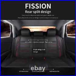 Custom Car Seat Cover For Honda 5-Seat Full Set PU Leather Seat Pad Protector