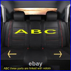 Custom Car Seat Cover For Honda 5-Seat Full Set PU Leather Seat Pad Protector