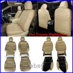 Custom Fit Toyota HIGHLANDER 2014-2019 Premium Faux Leather Front Seat Covers