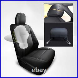 Custom Fit Toyota Rav4 2013-2018 black Leather Front Car Seat Covers