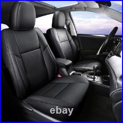 Custom Fit for TOYOTA RAV4 2013-2018 Black Front Seat Covers Leather Protection