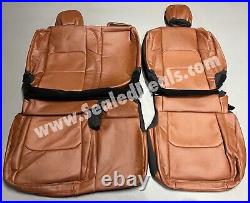 Custom Mahogany Leather Seat Covers for 2020-23 Jeep Gladiator Sport & More