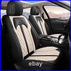 Deluxe Car 2/5 Seat Covers Beige Faux Leather Cushion Pad For MAZDA 6 2010-2021
