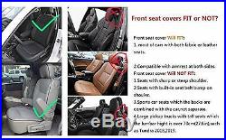 Deluxe Universal Car Seat Cover Full Set Front Back Split Bench Solid Black 13pc