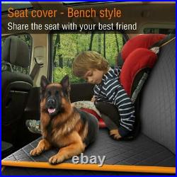 Dog Cat Pet Animal Back Seat Cover Hammock Bench Black Orange 54x58 Travel New