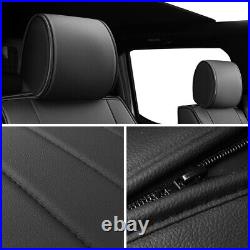 Durable Custom Fit Leather Seat Covers For Ford F150 2015-2022 Front+Rear Black