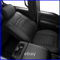 Durable Custom Fit Leather Seat Covers For Ford F150 2015-2022 Front+Rear Black