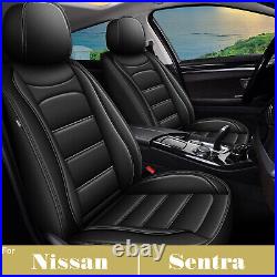 FOR Nissan Sentra 2008-2024 Car 5 -Seat Covers Faux Leather Front Rear Protector